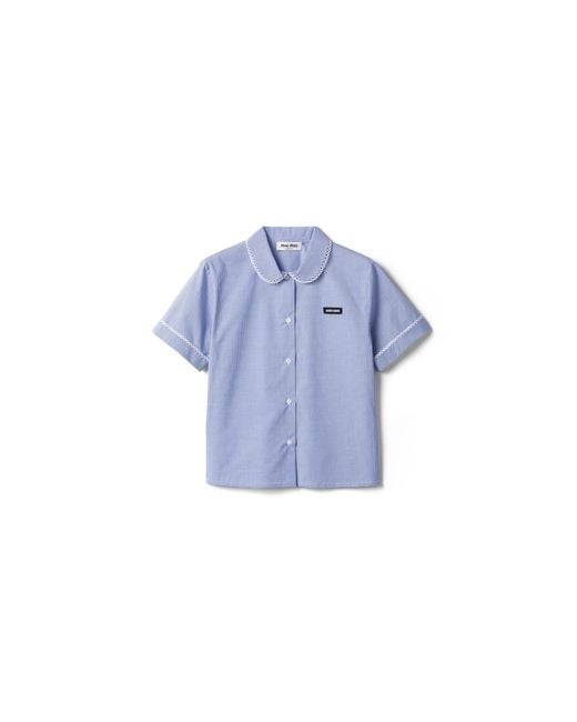 Miu Miu Blue Gingham Shirt
