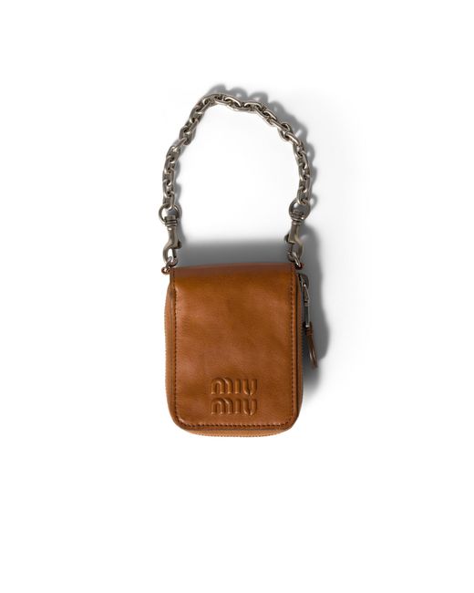 Miu Miu Brown Small Leather Wallet
