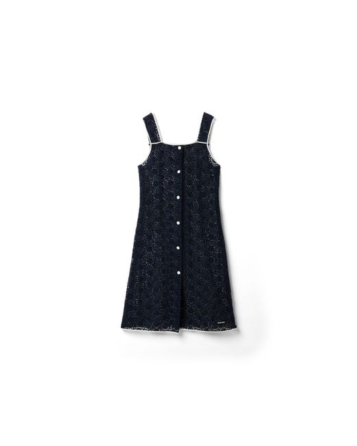 Miu Miu Blue Macramé Dress
