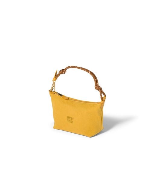 Miu Miu Yellow Spirit Gabardine Pouch