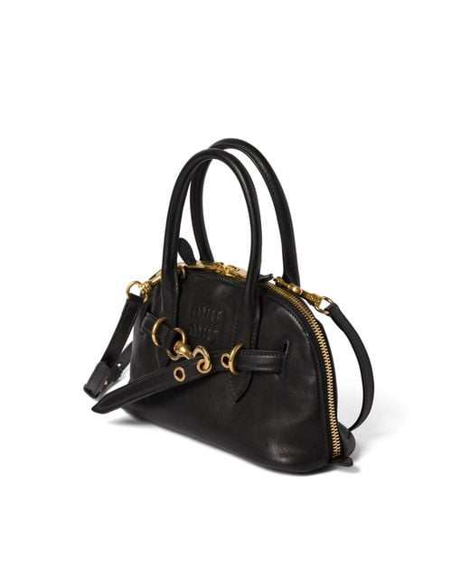 Miu Miu Black Aventure Nappa Leather Top-Handle Bag