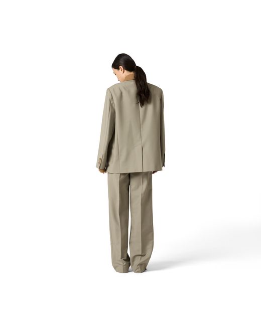 Miu Miu Natural Single-Breasted Kid Mohair Jacket