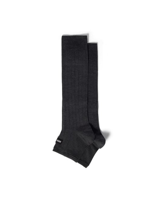 Miu Miu Black Silk Knee-High Socks