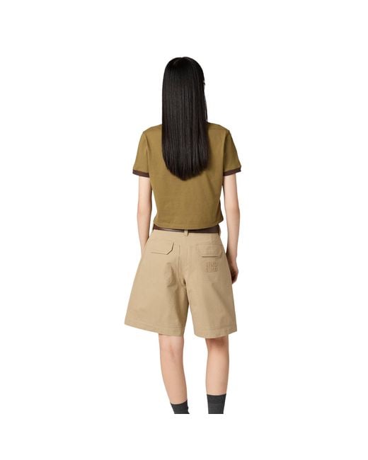 Miu Miu Green Cotton Jersey T-Shirt