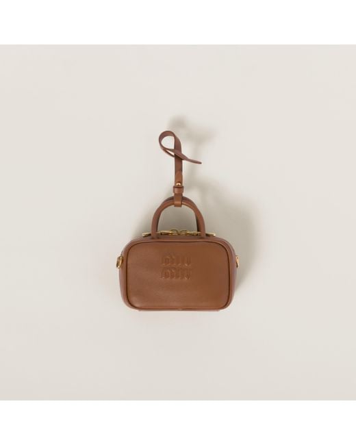 Miu Miu Brown Leather Micro Bag