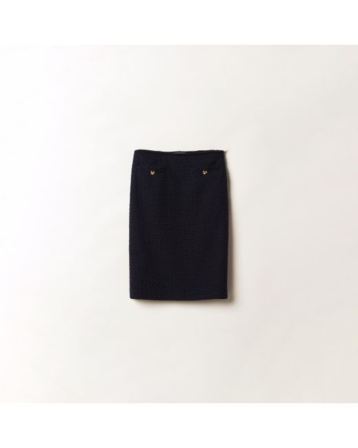 Miu Miu Black Tweed Skirt