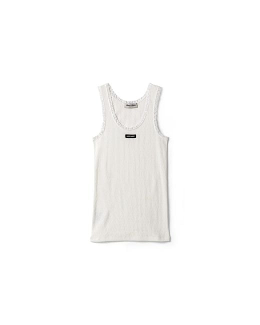 Miu Miu White Cotton Top