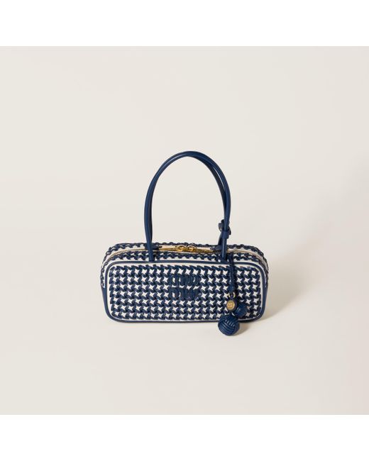 Miu Miu Blue Beau Leather Bag