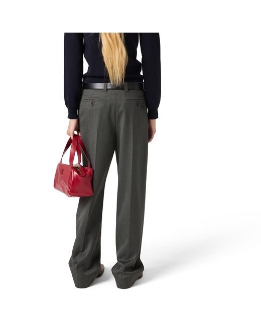 Miu Miu Gray Cover Fabric Trousers