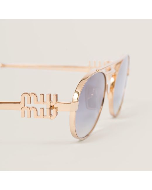 Miu Miu Pink Logo Sunglasses