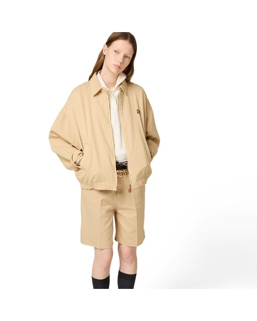 Miu Miu Natural Light Denim Blouson Jacket