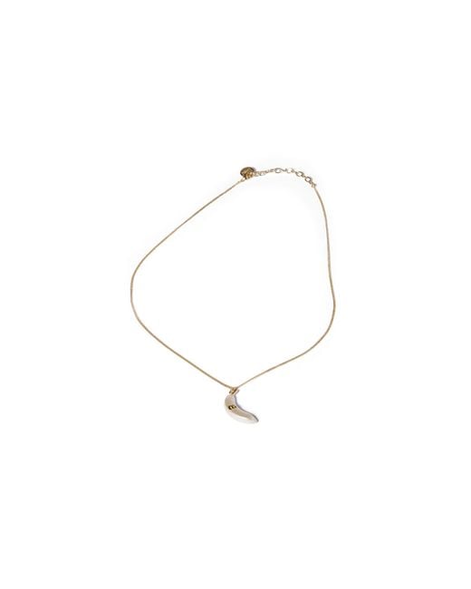 Miu Miu Metallic Metal Necklace With Pendant