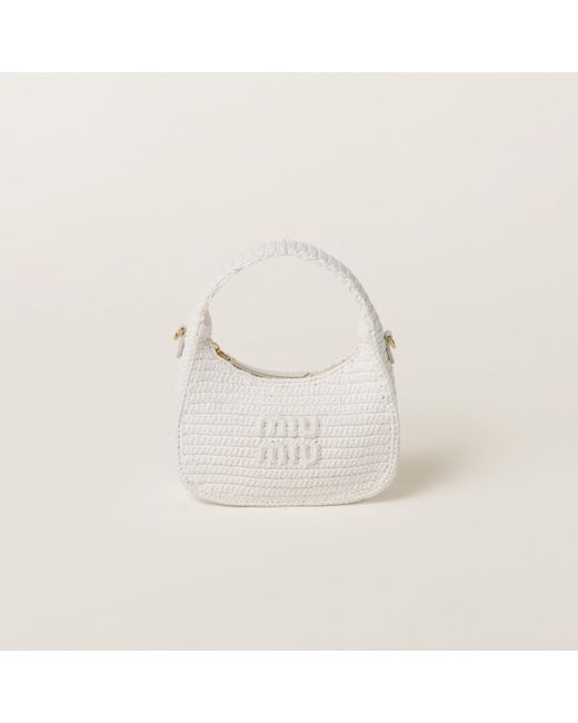 Miu Miu White Wander Crochet Hobo Bag