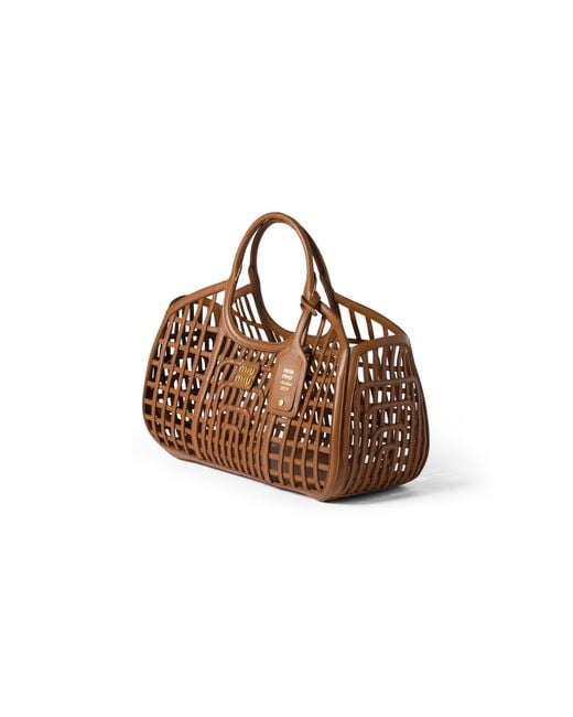 Cesta di Miu Miu in Brown