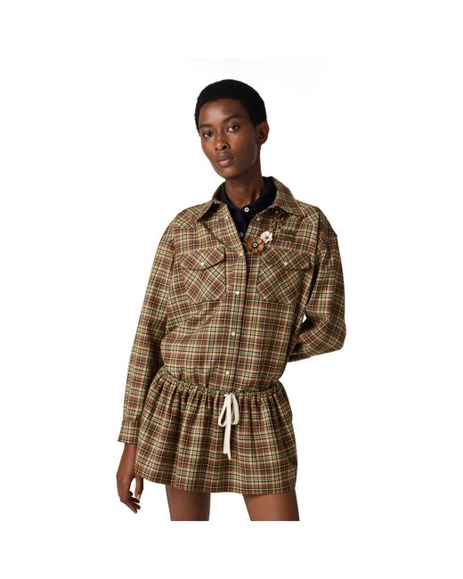 Miu Miu Multicolor Plaid Miniskirt