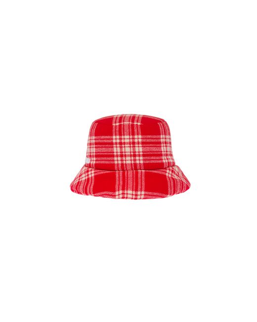 Miu Miu Red Shetland Wool Bucket Hat