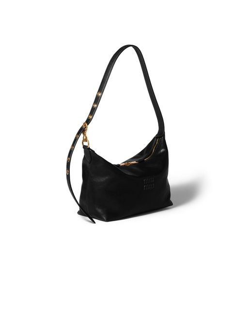Miu Miu Black Spirit Nappa Leather Bag