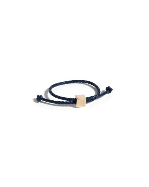 Miu Miu Blue Leather Bracelet