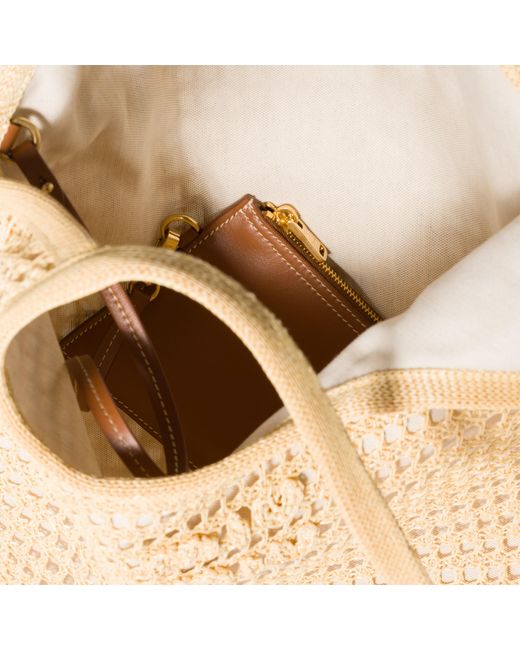 Miu Miu Natural Ivy Raffia Crochet Bag