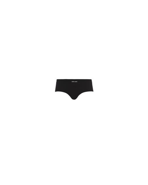 Miu Miu Black Jersey Panty With Logo