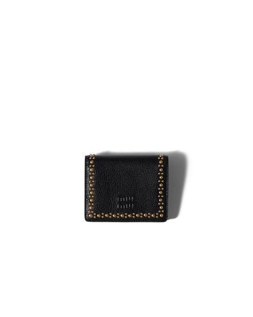 Miu Miu Black Small Leather Wallet