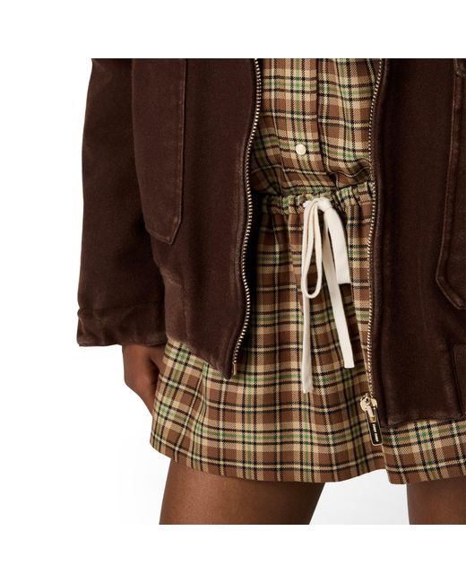 Miu Miu Multicolor Plaid Miniskirt