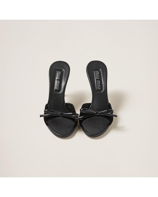 Miu Miu Black Velvet Sandals