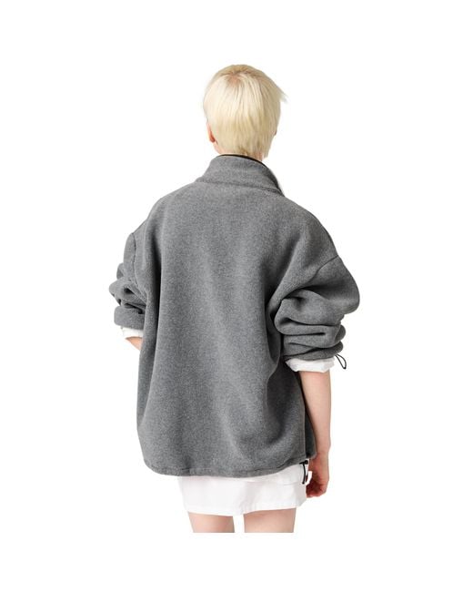 Miu Miu Gray Fleece Sweatshirt