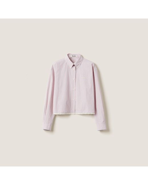 Miu Miu Pink Striped Shirt