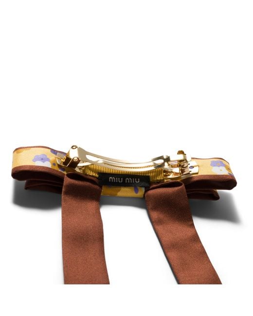 Miu Miu Metallic Twill Hair Clip
