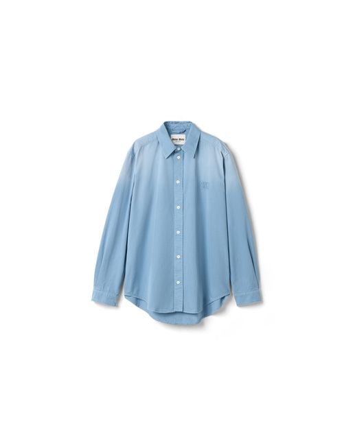 Miu Miu Blue Old Twill Shirt