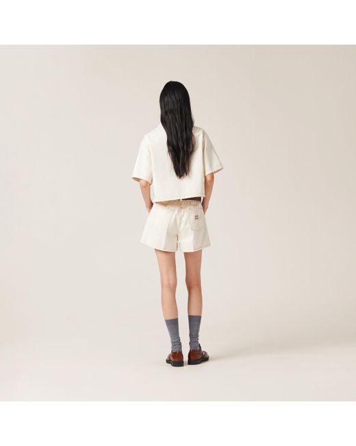 Miu Miu Natural Denim Shorts