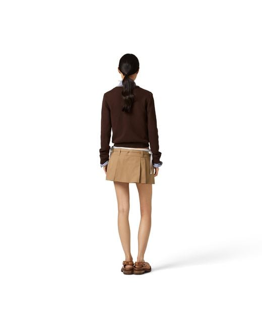 Miu Miu Brown Cotton Cardigan