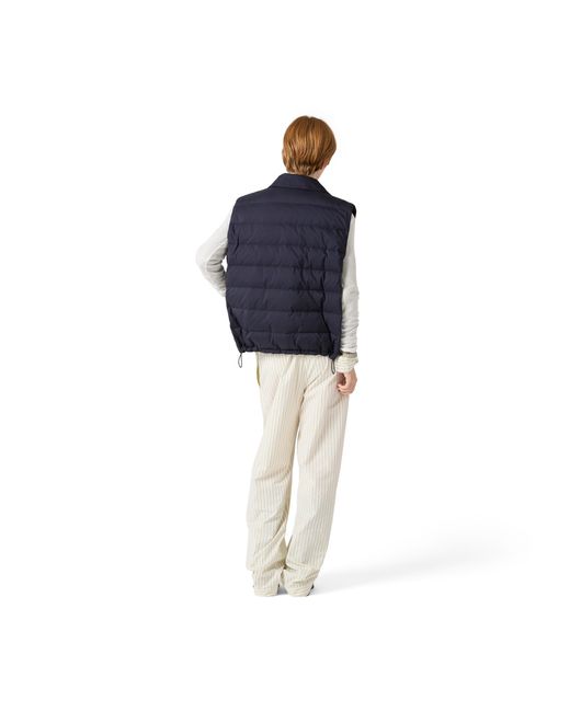 Miu Miu Blue Technical Pongé Down Vest