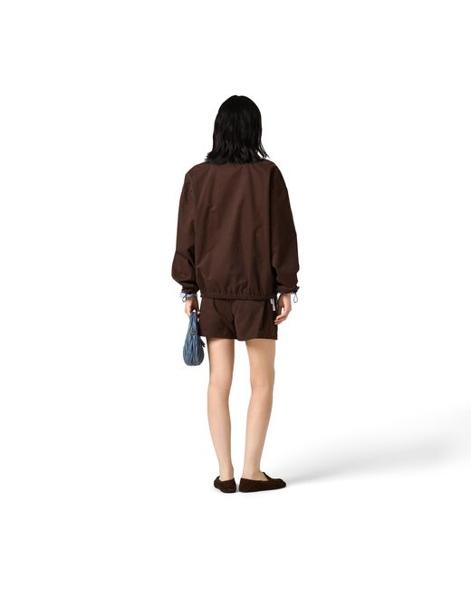 Miu Miu Brown Washed Gabardine Shorts