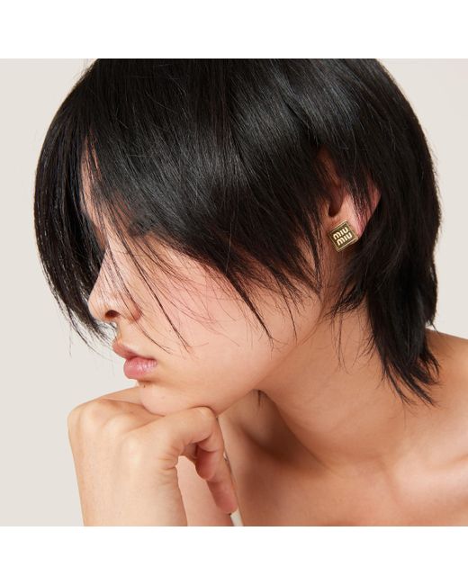 Miu Miu Natural Metal Earrings