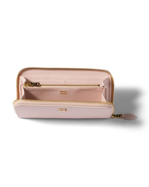 Miu Miu Pink Large Leather Wallet