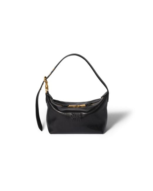 Miu Miu Black Spirit Nappa Leather Bag