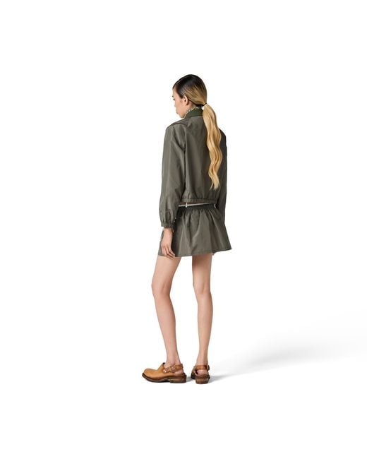 Miu Miu Green Technical Fabric Blouson Jacket