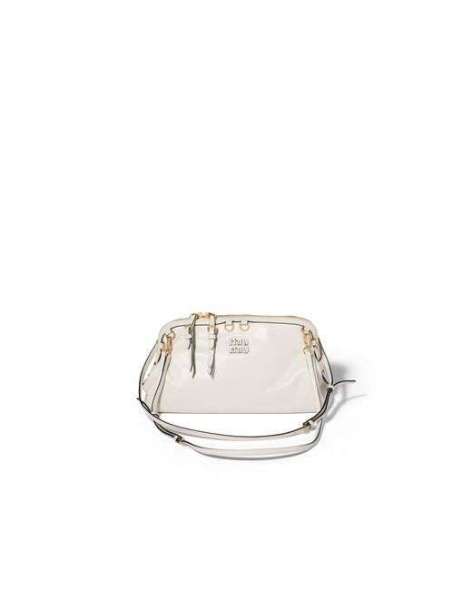 Miu Miu Metallic Caprice Shiny Leather Clutch