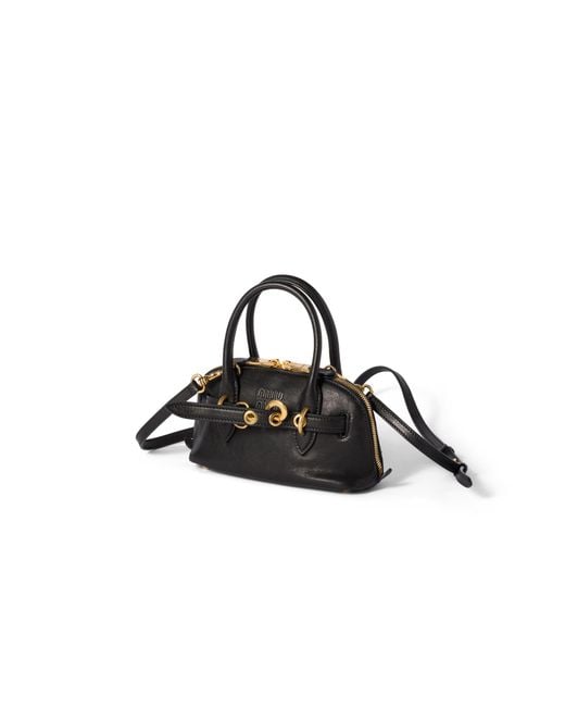 Miu Miu Black Aventure Mini Nappa Leather Bag