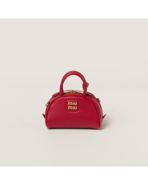 Miu Miu Red Leather Top-handle Bag