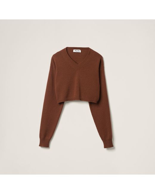 Miu Miu Brown Cashmere Sweater