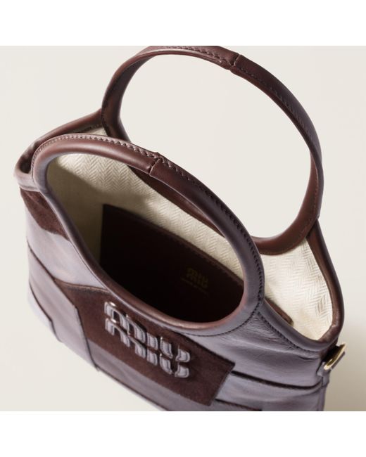 Miu Miu Brown Ivy Leather Handbag