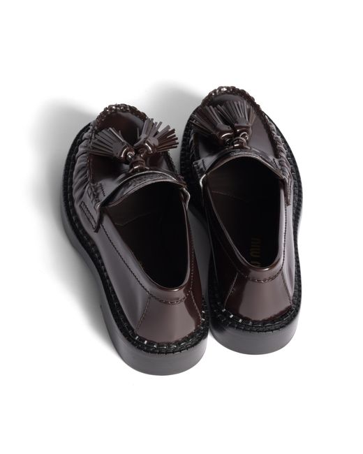 Miu Miu Black Tassel Loafers