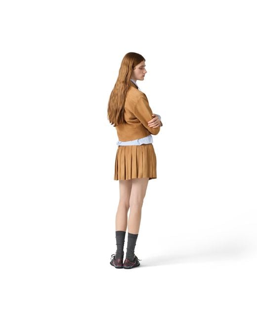 Miu Miu Natural Waxed Suede Shirt