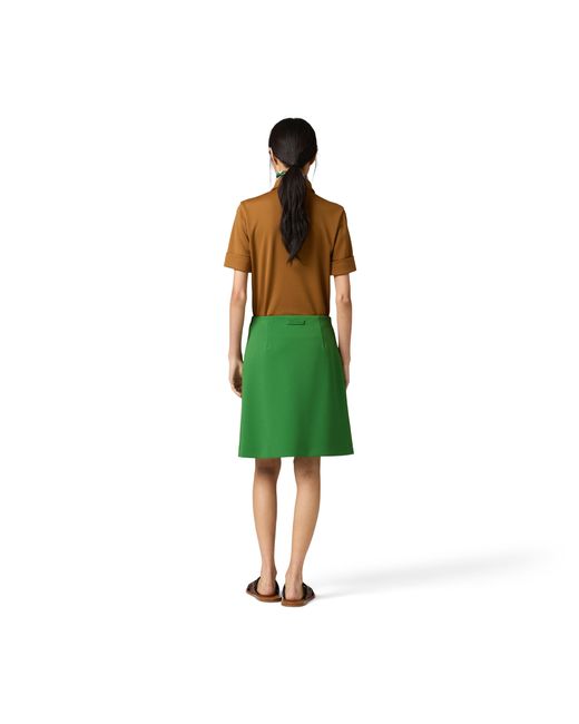 Miu Miu Green Technical Jersey Skirt