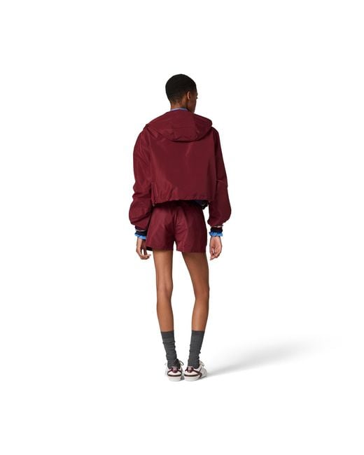 Miu Miu Red Technical Fabric Shorts