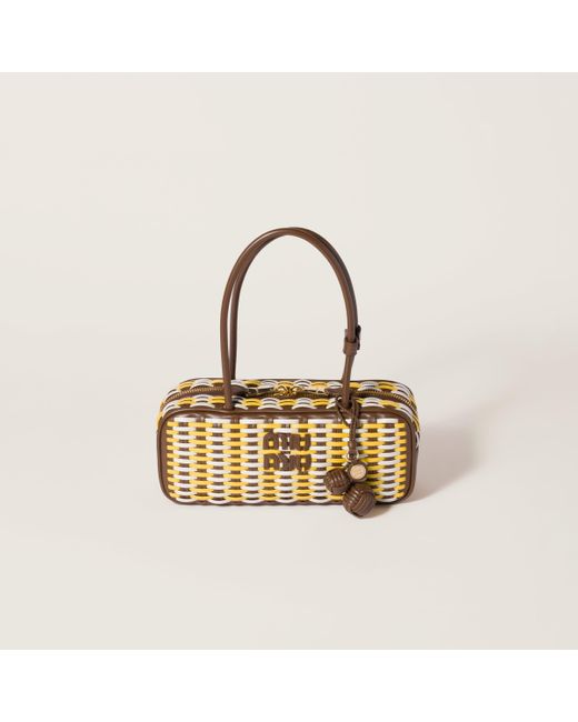 Miu Miu Metallic Beau Leather Bag