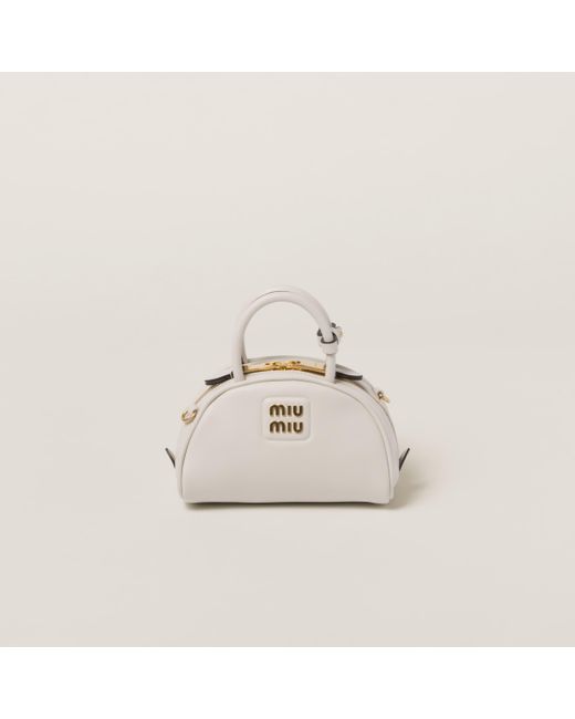 Miu Miu Natural Leather Top-Handle Bag